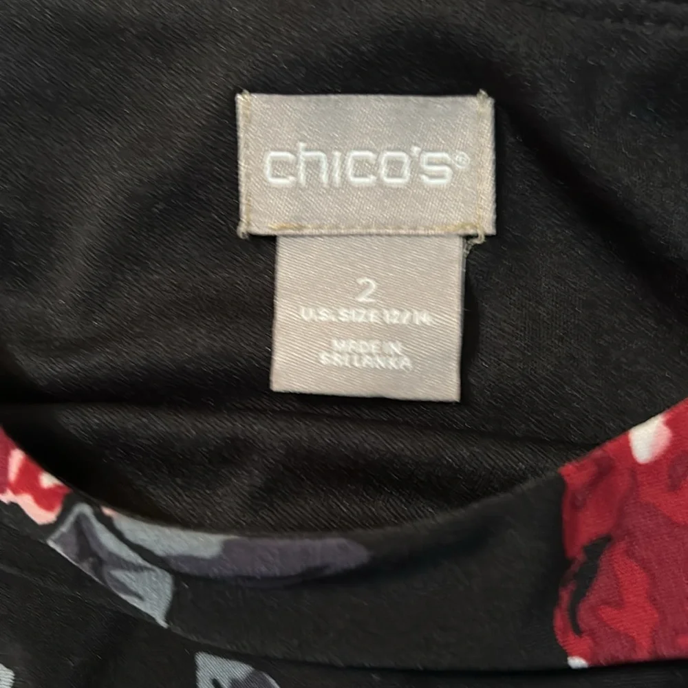 NWOT Chico's Black Sheath Dress Size 2 (L) - Picture 2 of 8